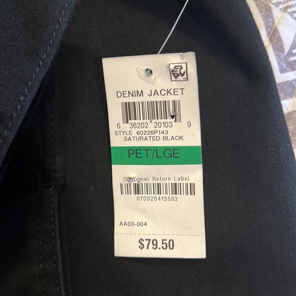 NWT black jacket - Charter Club - Size Large petite - Picture 5 of 5